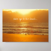 Word wakker tot de Beach Sunrise Poster Print (Voorkant)
