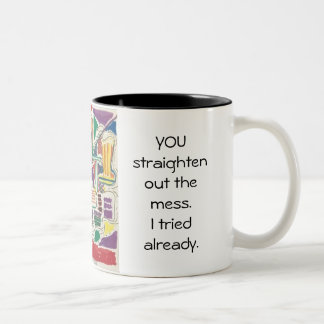 Word wakker tweekleurige koffiemok