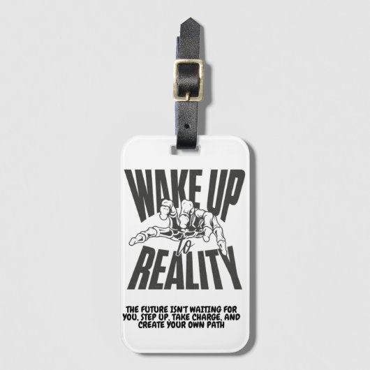 Word wakker van de realiteit bagagelabel (Voorkant (verticaal))