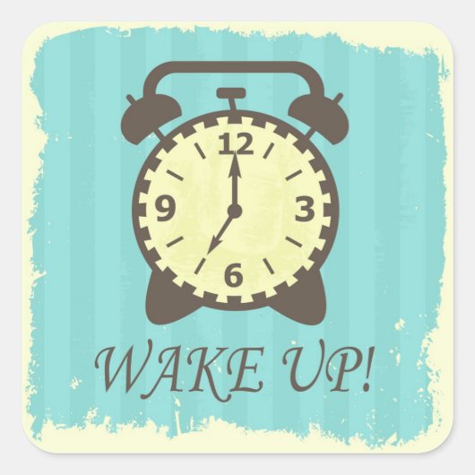 Word wakker! vierkante sticker (Voorkant)