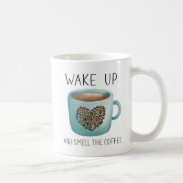 Word wakker word en ruik de koffie - Aquarel Koffi Koffiemok