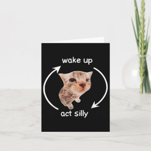 Word wakker word gek _ Huilende banaan kat meme  Kaart