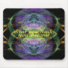Word wat je denkt dat fractal Art Mousepad Muismat
