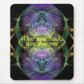 Word wat je denkt dat fractal Art Mousepad Muismat (Voorkant)