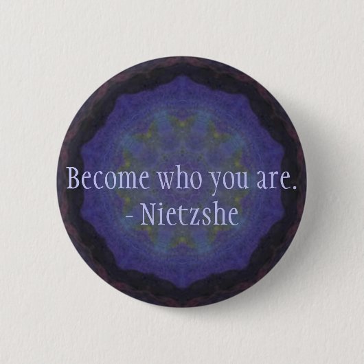 Word wie je bent. - Nietzshe Ronde Button 5,7 Cm (Voorkant)