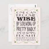 Word Wijs van je fouten Briefkaart (Voorkant / Achterkant)