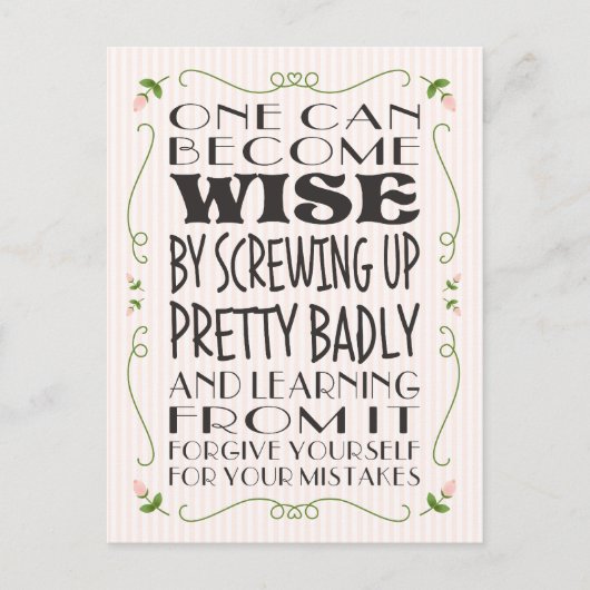 Word Wijs van je fouten Briefkaart (Voorkant)