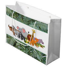 Word wild! Oerwoud Thema Verjaardag Gift Bag Groot Cadeauzakje