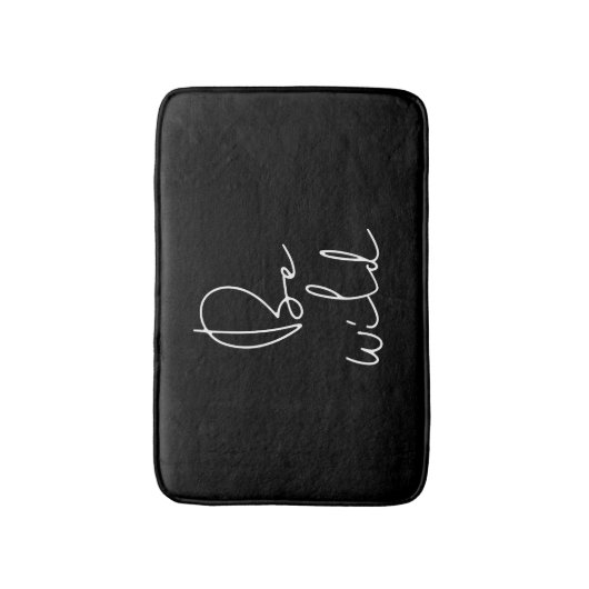 Word wild wit lettertype badmat (Voorkant Verticaal)