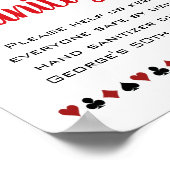 Word Wise Sanitize Las Vegas Casino Birthday Poster (Hoek)