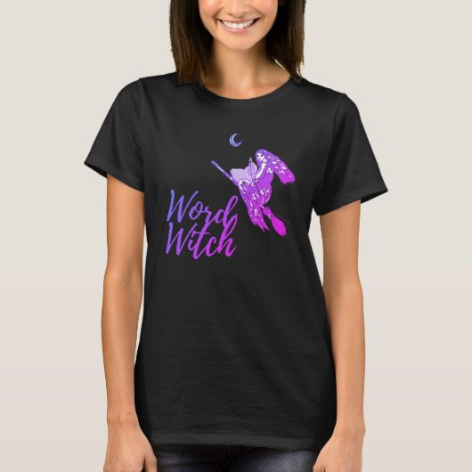 Word Witch T-Shirt - Design 3 (Rockin' Paarse!) (Voorkant)