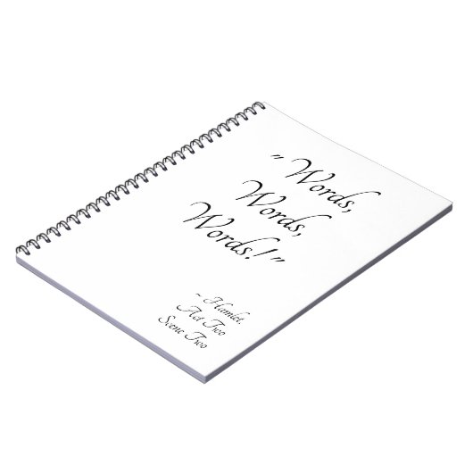 "Word, woorden, woorden" Hamlet Quote Journal Notitieboek (Linkerzijde)