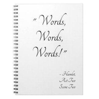 "Word, woorden, woorden" Hamlet Quote Journal Notitieboek