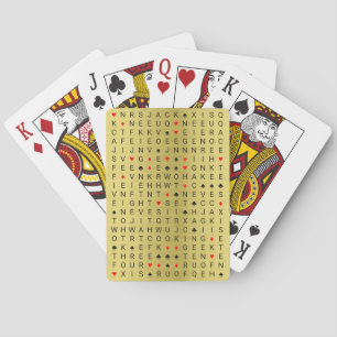 Word Zoeken Puzzel - Standaard Pokerkaarten