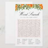 Word Zoeken Sinaasappels Spel Vrijgezellenfeest Ka (Voorkant / Achterkant)