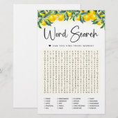 Word Zoeken Spel Lemon Vrijgezellenfeest Kaart (Voorkant / Achterkant)