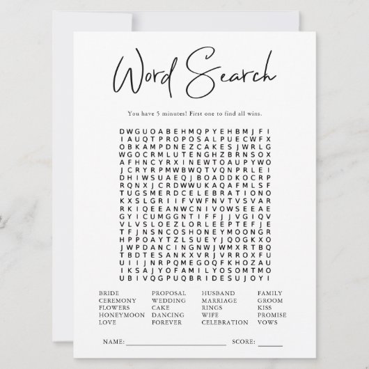 Word Zoeken | VRIJGEZELLENFEEST (Voorkant)