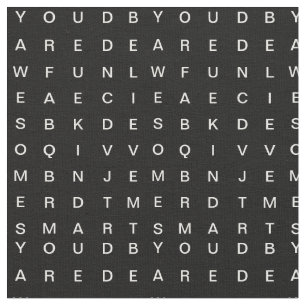 Word-zoekopdracht (Inspirerend) zwart Stof