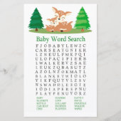 Word-zoekspel in Baby shower bevestigen (Voorkant)