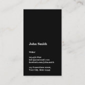 "Word." Zwarte schrijfmachine voor schrijfmachine  Visitekaartje (Achterkant)