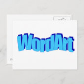 WordArt-Briefkaart Briefkaart (Voorkant / Achterkant)