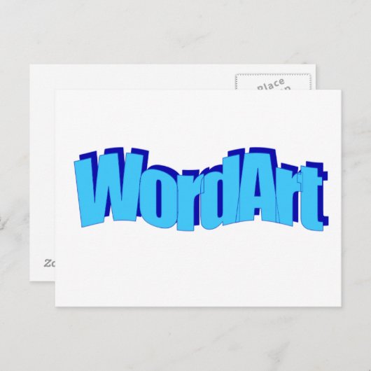 WordArt-Briefkaart Briefkaart (Voorkant / Achterkant)