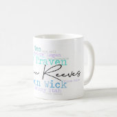 Wordart Keanu met Movie Characters Coffee Mok (Voorkant rechts)