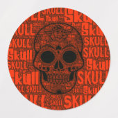 WordArt Skull B Labels (Design 2)