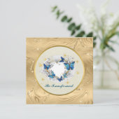 Worden getransformeerd Quote hart en blauwe vlinde Kaart (Staand voorkant)