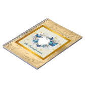 Worden getransformeerd Quote hart en blauwe vlinde Notitieboek (Linkerzijde)