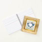 Worden getransformeerd Quote hart en blauwe vlinde Notitieboek (Binnen)