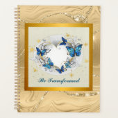 Worden getransformeerd Quote hart en blauwe vlinde Planner (Voorkant)