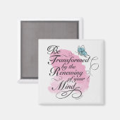 worden omgevormd en vernieuwd - Romeinen 12 : 2 Magneet (Voorkant / Achterkant)