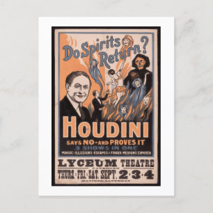Worden spirits teruggegeven? Houdini zegt nee Briefkaart