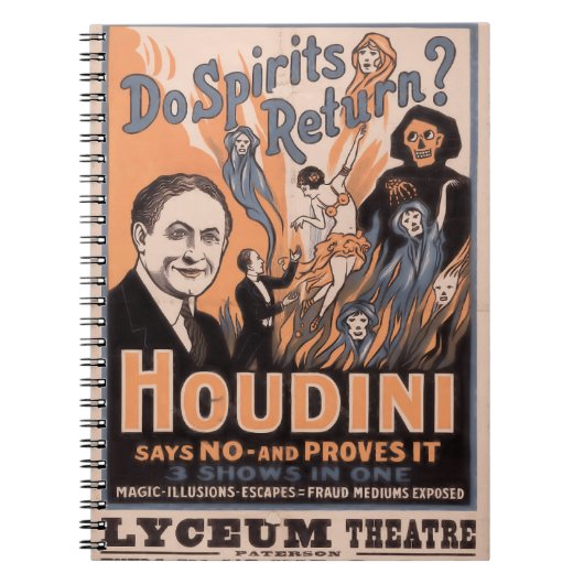 Worden spirits teruggegeven? Houdini zegt nee Notitieboek (Voorkant)