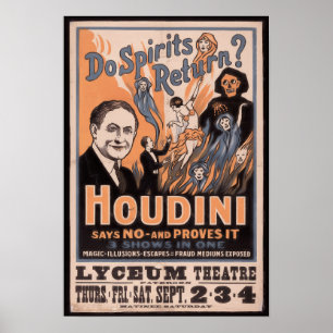 Worden spirits teruggegeven? Houdini zegt nee Poster