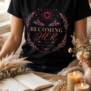 Worden wie je bent – Boho Bloemrijke Cirkelsjabloo T-shirt