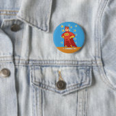 Wordende vader superheld op Vaderdag Ronde Button 5,7 Cm (In situ)
