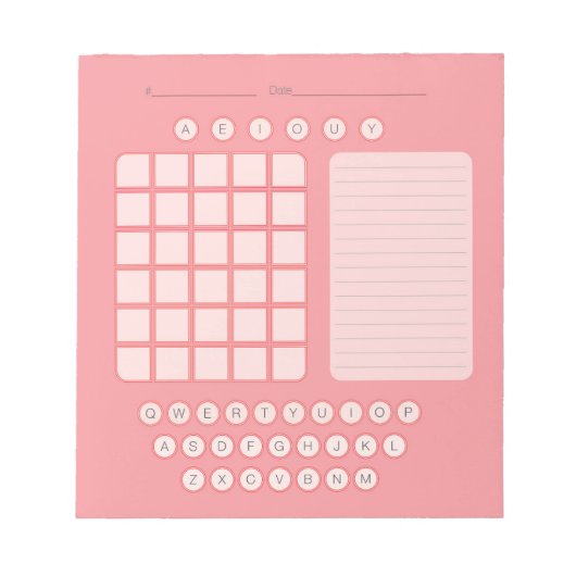 Wordkraatch Pad-laptop - Roze Notitieblok (Voorkant)