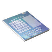 Wordkraatch Pad-laptop - Waterverf in ruimte blauw Notitieblok (Schuin)
