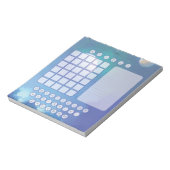 Wordkraatch Pad-laptop - Waterverf in ruimte blauw Notitieblok (Linkerzijde)