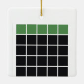 Wordle champ grid keramisch ornament (Achterkant)