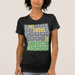 Wordle Puzzle "Miami Beach"-shirt T-shirt