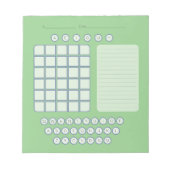 Wordle Scratch Pad Notitieblok - Green (Voorkant)