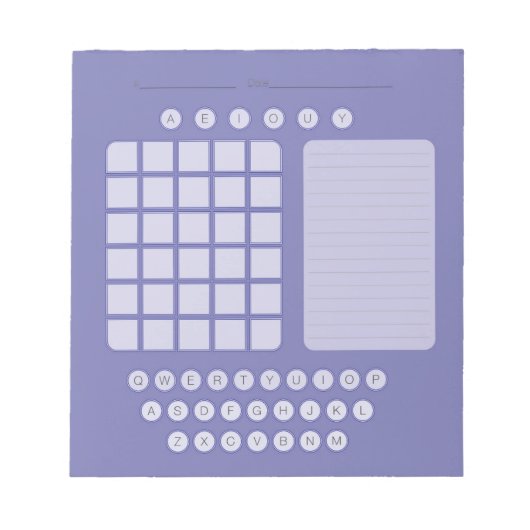 Wordle Scratch Pad Notitieblok - Lavender (Voorkant)