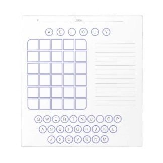 Wordle Scratch Pad Notitieblok - Wit