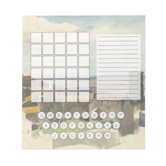 Wordle Scratch Pad Notitieboek - Tivoli Notitieblok (Voorkant)