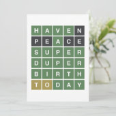 WORDLE verjaardag. Heb een super duper verjaardag. Feestdagenkaart (Staand voorkant)