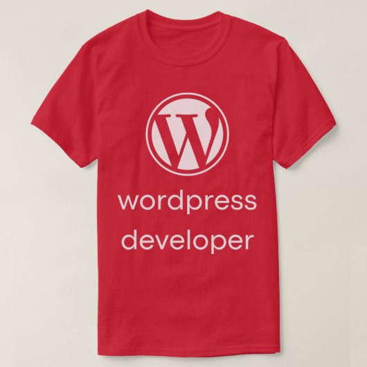 Wordpress Developer 1 T-shirt (Design voorkant)