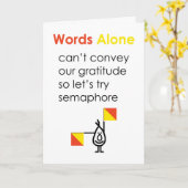 Words Alone A Funny Thank You Poem Kaart (Gele Bloem)